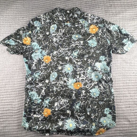 Billabong Dream Button Down Shirt Men XL Floral Digital Short Sleeve Cotton - Picture 4 of 6